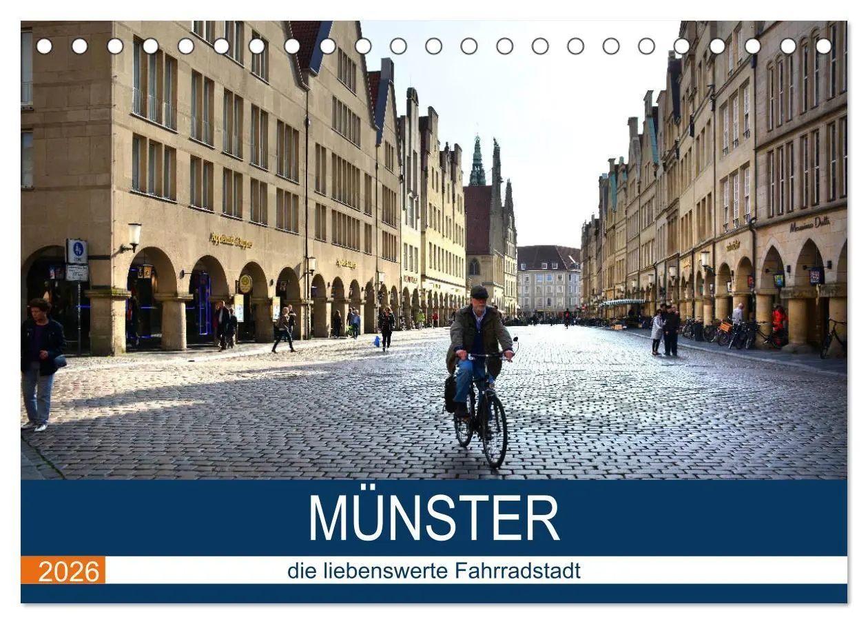 Cover: 9783457825488 | Münster - die liebenswerte Fahrradstadt (Tischkalender 2026 DIN A5...