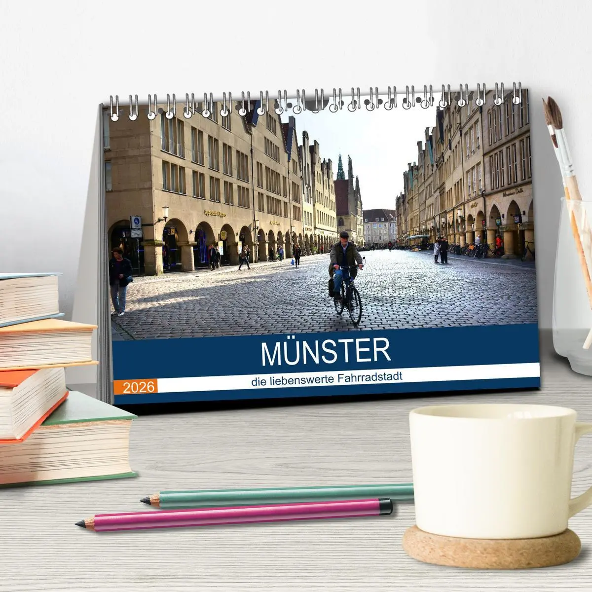 Bild: 9783457825488 | Münster - die liebenswerte Fahrradstadt (Tischkalender 2026 DIN A5...