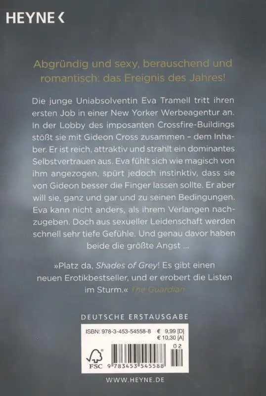 Rückseite: 9783453545588 | Crossfire 01. Versuchung | Roman | Sylvia Day | Taschenbuch | 416 S.