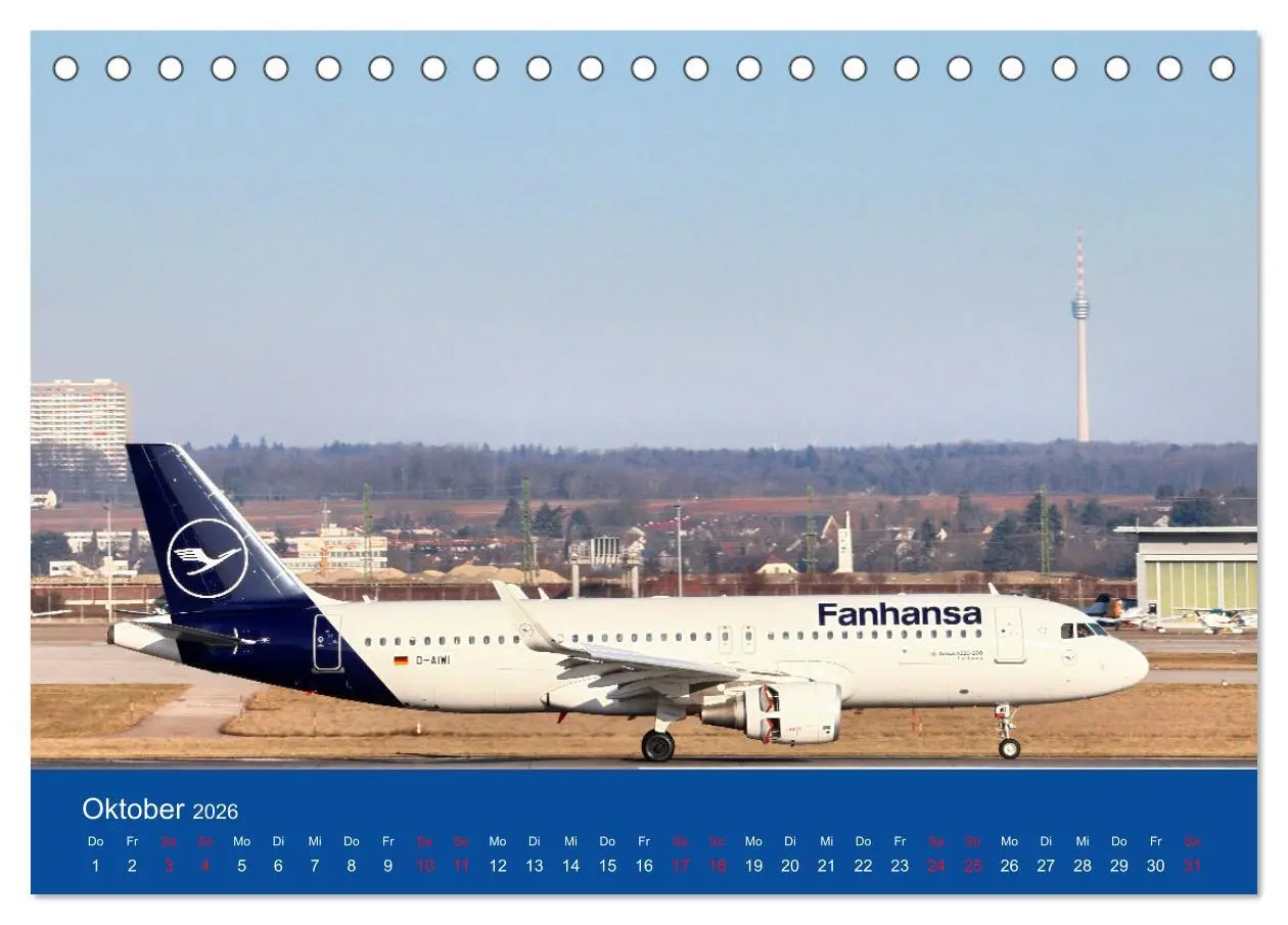 Bild: 9783457295588 | Besondere Flugzeuge am Flughafen Stuttgart (Tischkalender 2026 DIN...