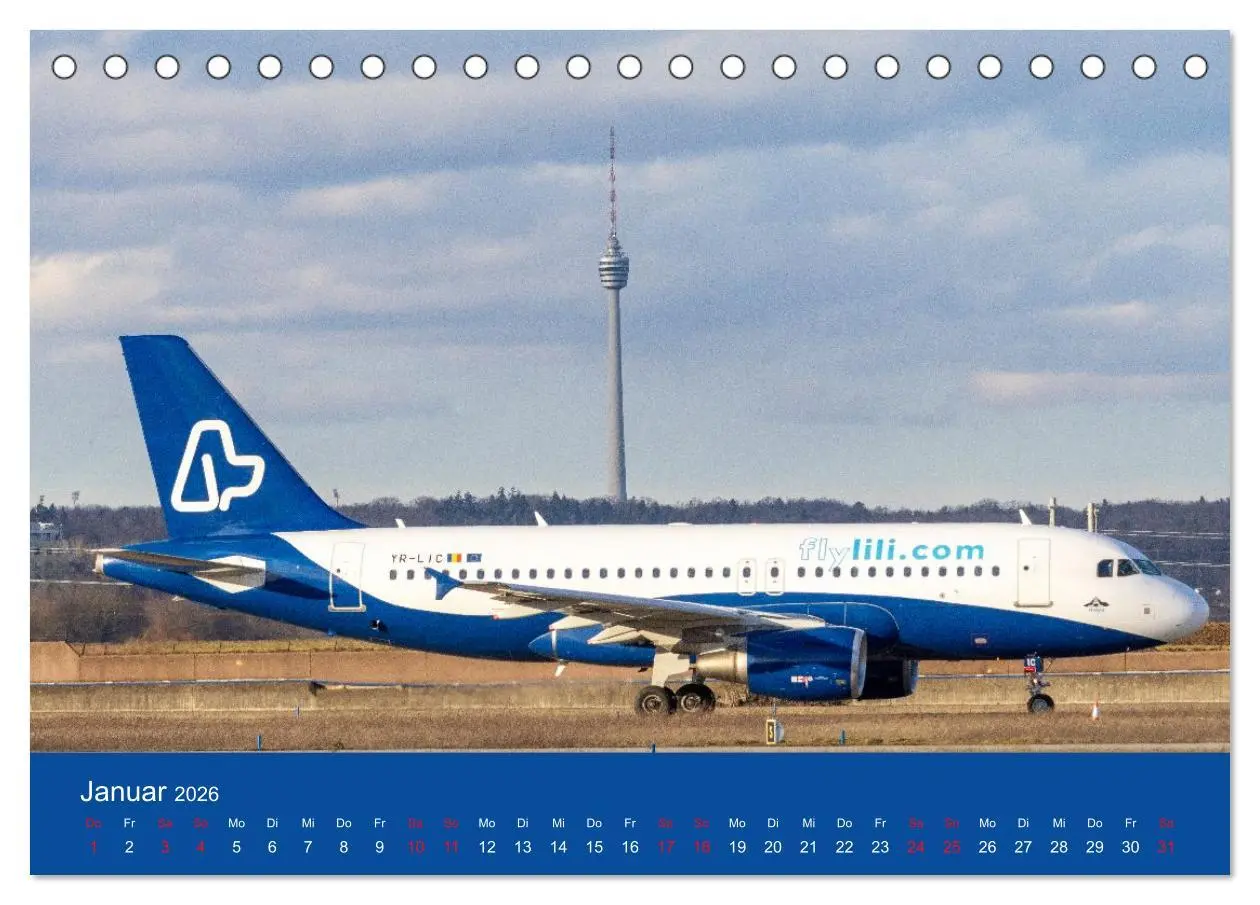 Bild: 9783457295588 | Besondere Flugzeuge am Flughafen Stuttgart (Tischkalender 2026 DIN...