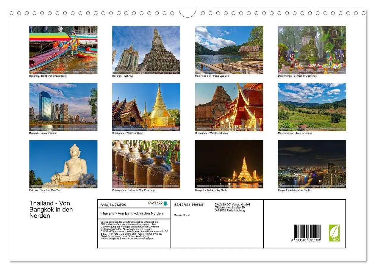 Bild: 9783516695588 | Thailand - Von Bangkok in den Norden (Wandkalender 2026 DIN A3...