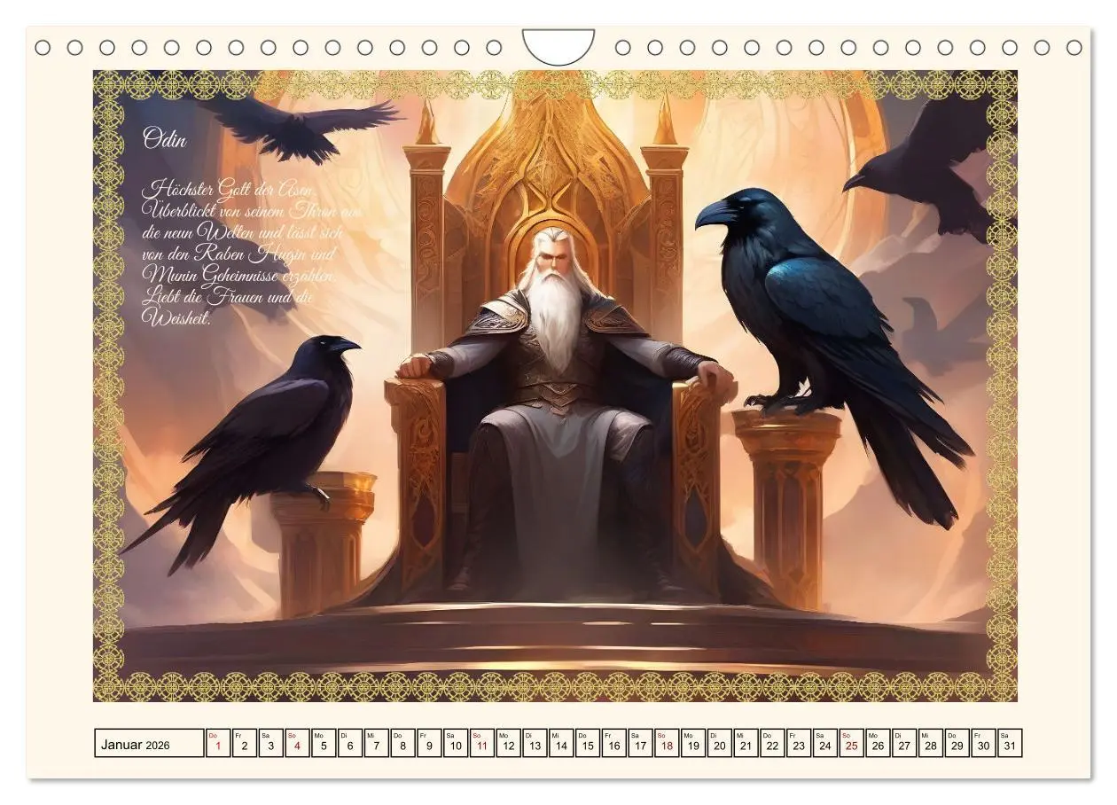 Bild: 9783457285688 | Nordische Mythen (Wandkalender 2026 DIN A4 quer), CALVENDO...