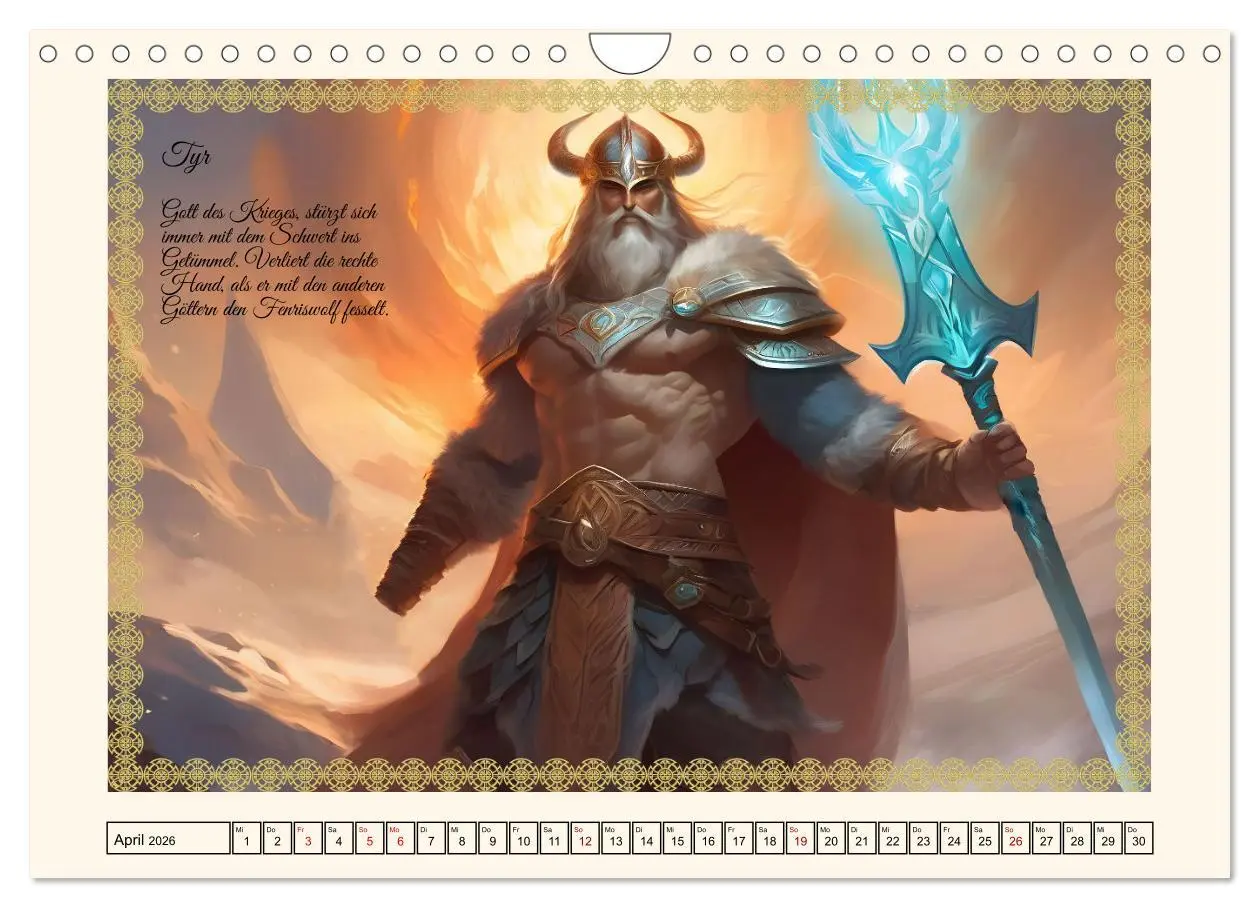 Bild: 9783457285688 | Nordische Mythen (Wandkalender 2026 DIN A4 quer), CALVENDO...