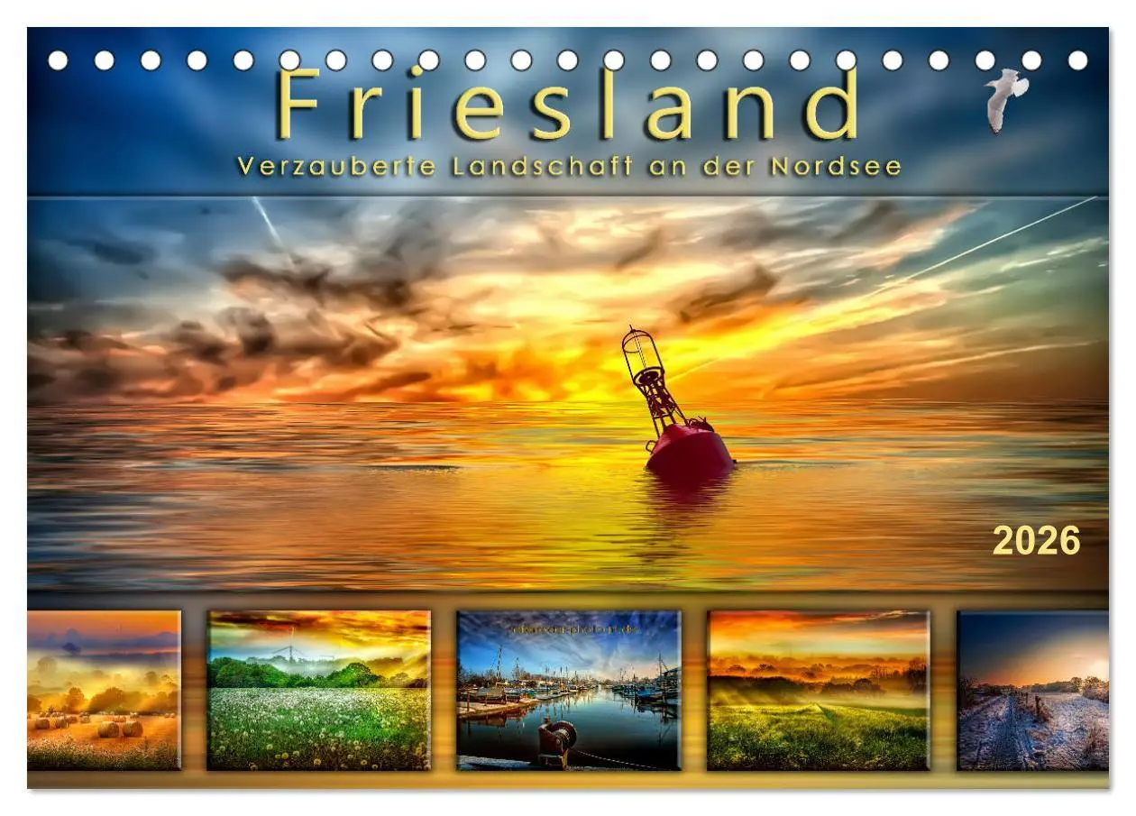 Cover: 9783516205688 | Friesland, verzauberte Landschaft an der Nordsee (Tischkalender...