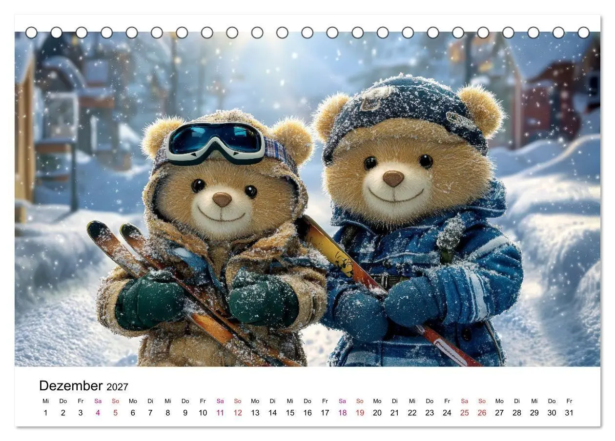 Bild: 9783516825688 | Teddys Welt - Bärenstark durchs Jahr (Tischkalender 2027 DIN A5...