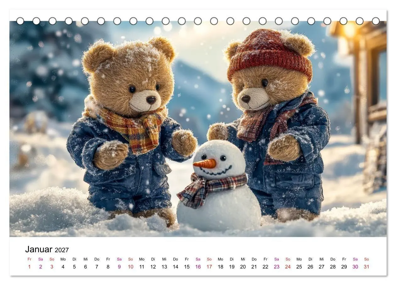 Bild: 9783516825688 | Teddys Welt - Bärenstark durchs Jahr (Tischkalender 2027 DIN A5...