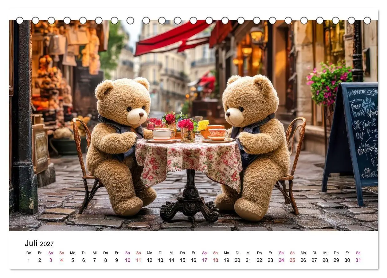 Bild: 9783516825688 | Teddys Welt - Bärenstark durchs Jahr (Tischkalender 2027 DIN A5...