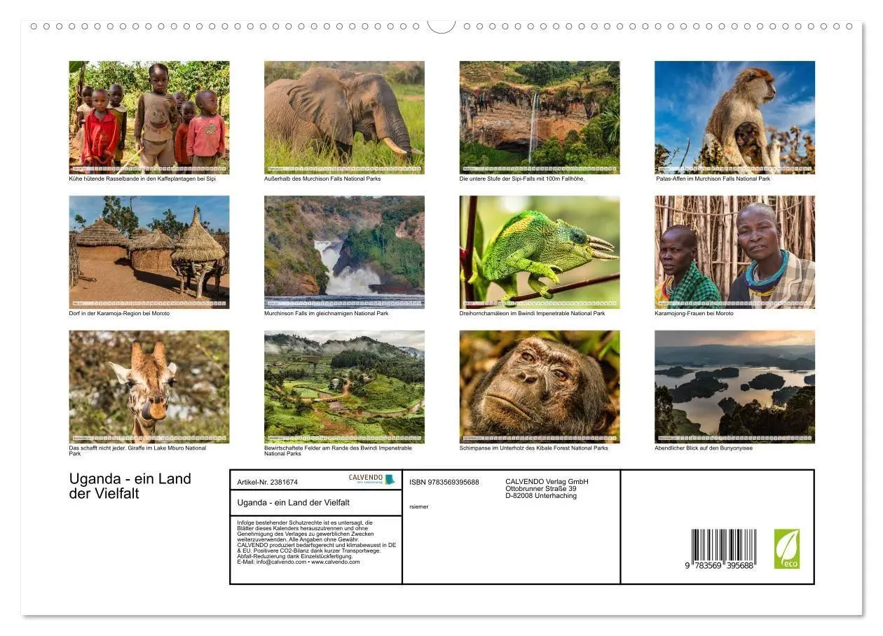 Bild: 9783569395688 | Uganda - ein Land der Vielfalt (hochwertiger Premium Wandkalender...