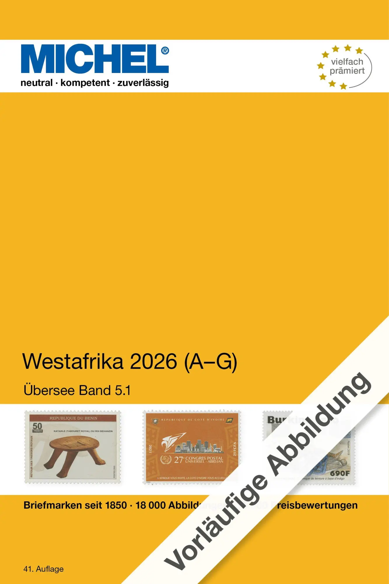 Cover: 9783954025688 | Westafrika 2026 Band 1 A-G | Übersee Band 5.1 | Michel-Redaktion