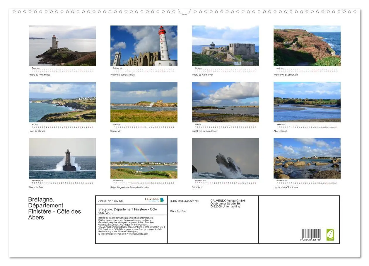 Bild: 9783435325788 | Bretagne. Département Finistère - Côte des Abers (Wandkalender 2025...