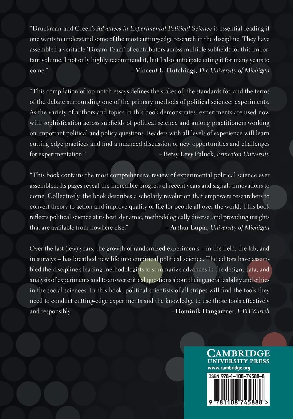 Rückseite: 9781108745888 | Advances in Experimental Political Science | James Druckman (u. a.)