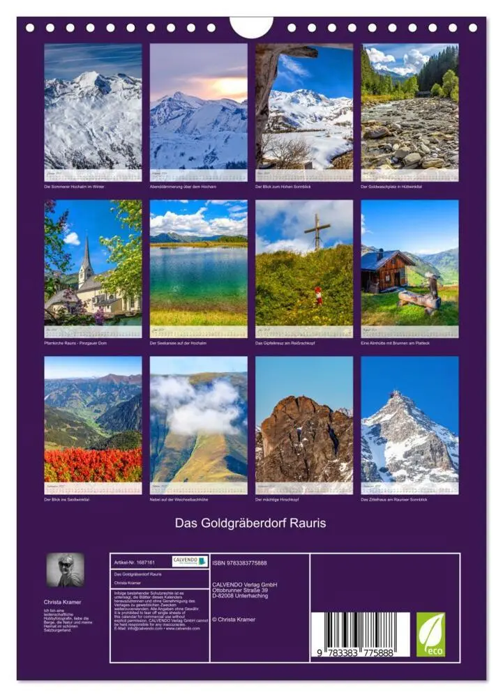 Bild: 9783383775888 | Das Goldgräberdorf Rauris (Wandkalender 2025 DIN A4 hoch), CALVENDO...