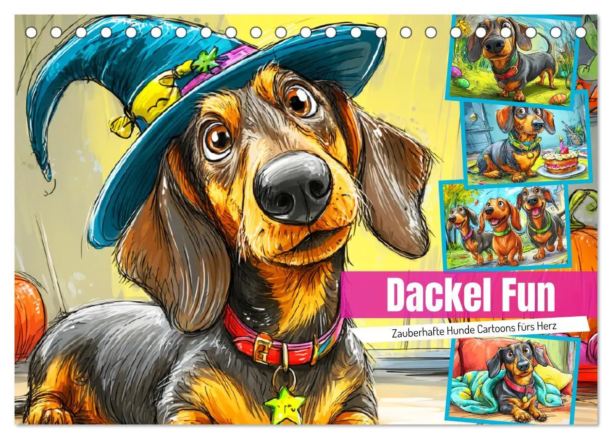 Cover: 9783516595888 | Dackel Fun. Zauberhafte Hunde Cartoons fürs Herz (Tischkalender...