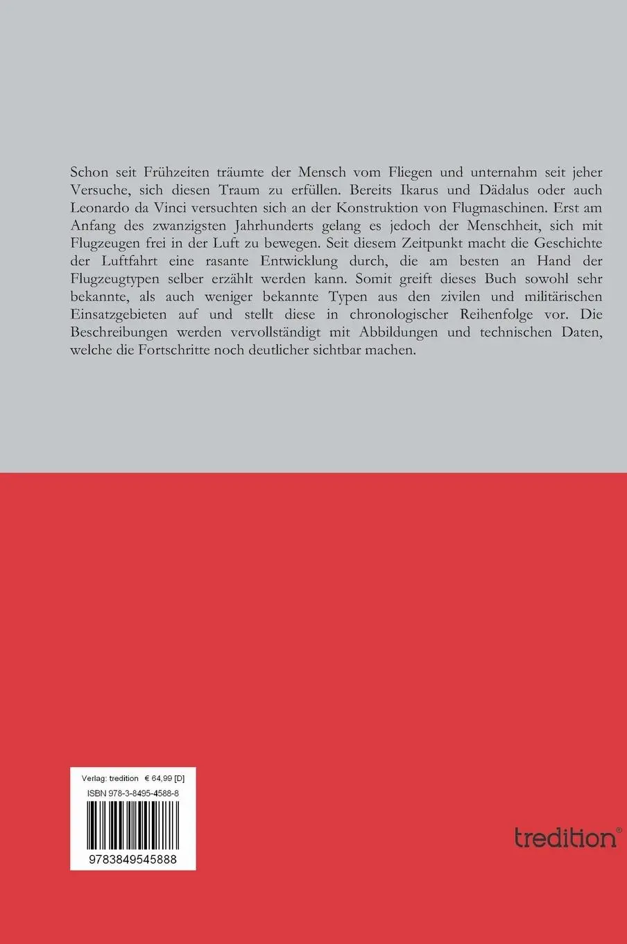 Rückseite: 9783849545888 | Geschichte der Luftfahrt | Flugzeugtypen von 1903 bis heute | Buch