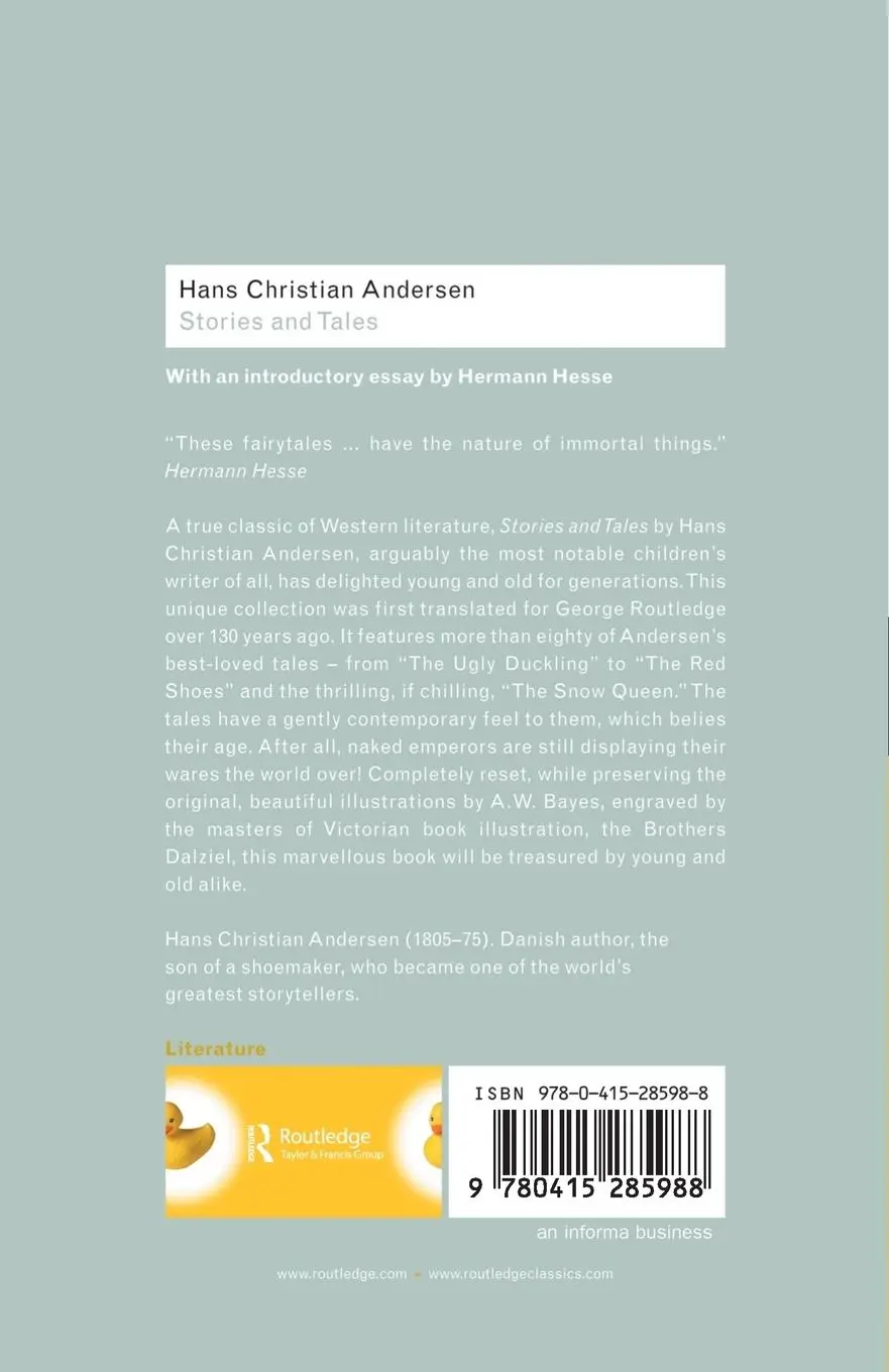 Rückseite: 9780415285988 | Stories and Tales | Hans Christian Andersen | Taschenbuch | Englisch