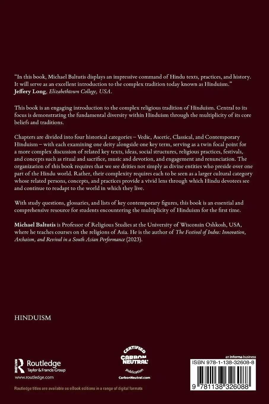 Rückseite: 9781138326088 | What is Hinduism? | A Student's Introduction | Michael Baltutis | Buch