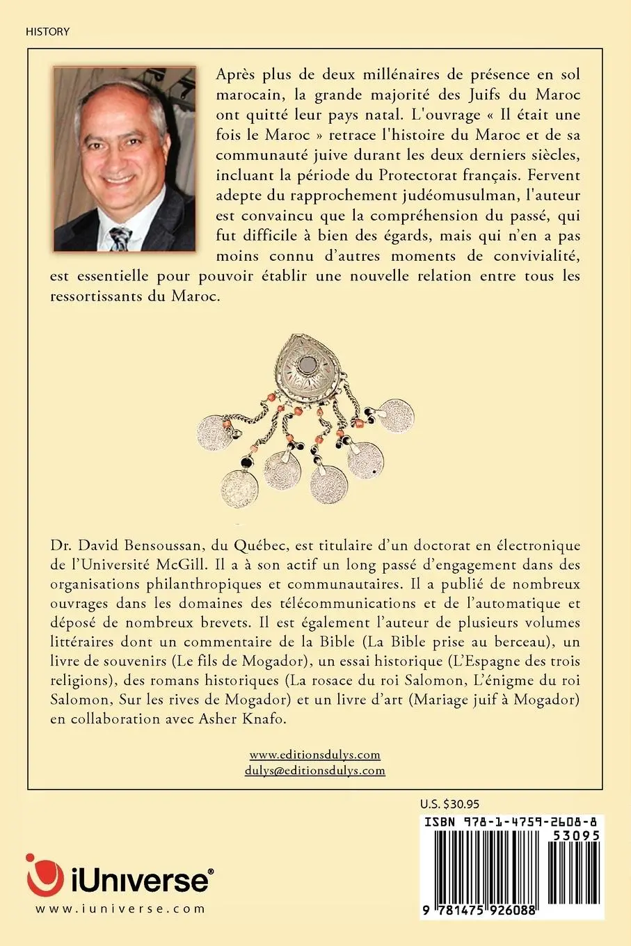 Rückseite: 9781475926088 | IL ÉTAIT UNE FOIS LE MAROC | Témoignages du passé judéo-marocain