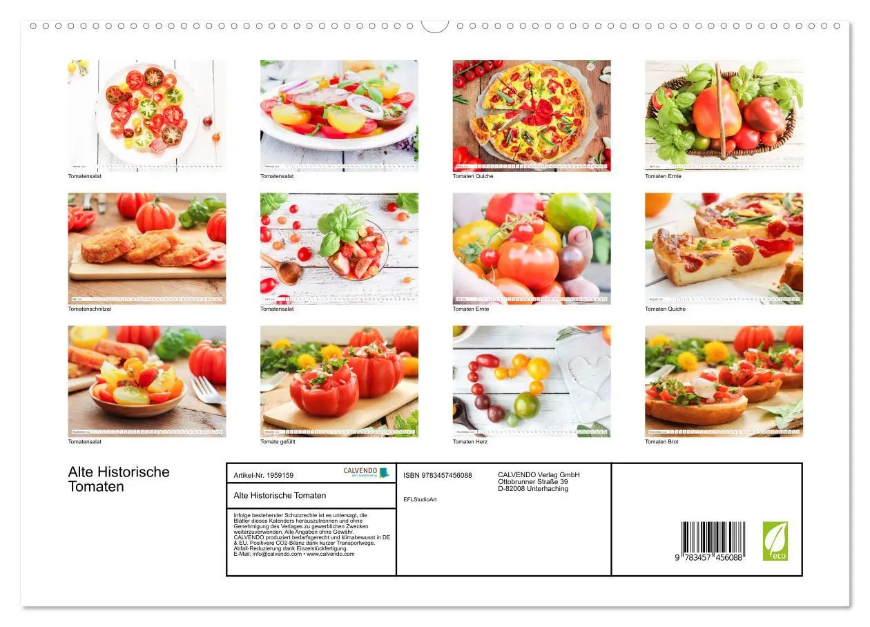 Bild: 9783457456088 | Alte Historische Tomaten (hochwertiger Premium Wandkalender 2026...