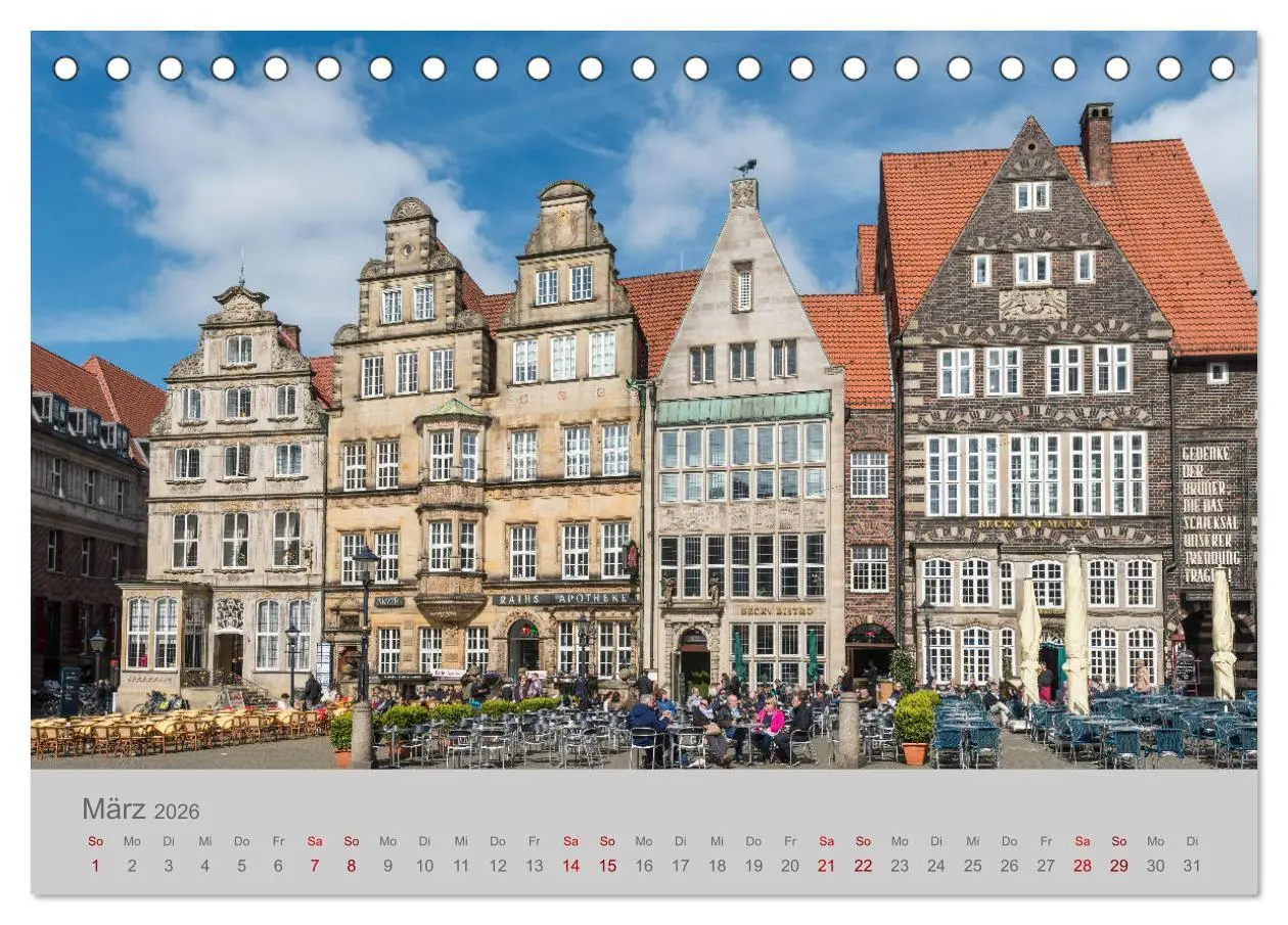 Bild: 9783457766088 | Hansestadt Bremen (Tischkalender 2026 DIN A5 quer), CALVENDO...