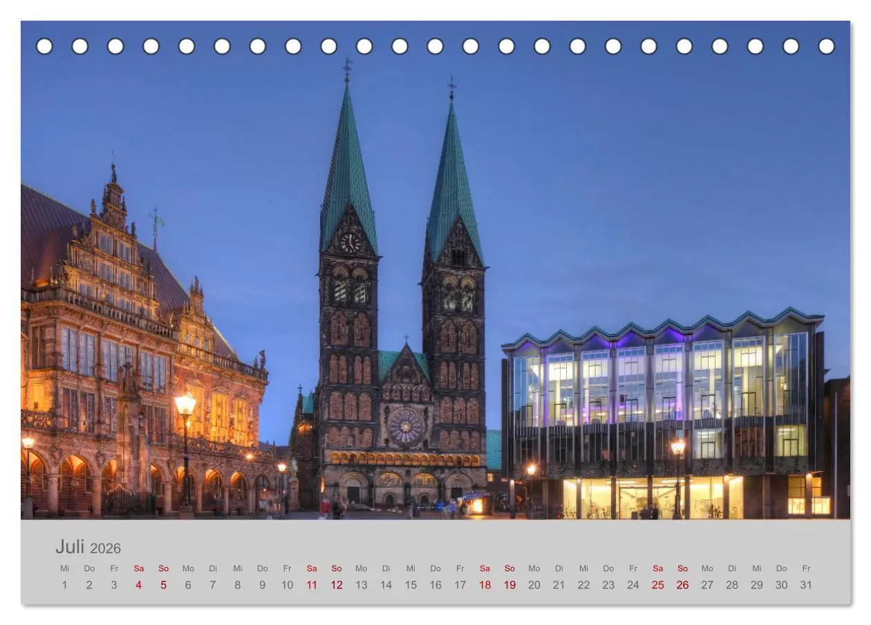 Bild: 9783457766088 | Hansestadt Bremen (Tischkalender 2026 DIN A5 quer), CALVENDO...