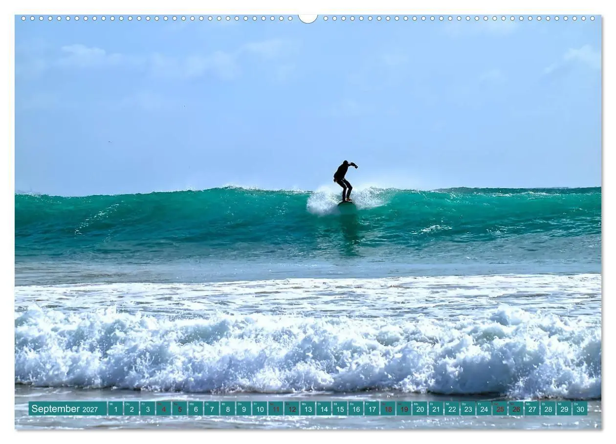 Bild: 9783569566088 | Surfen auf wilden Wellen (Wandkalender 2027 DIN A2 quer), CALVENDO...