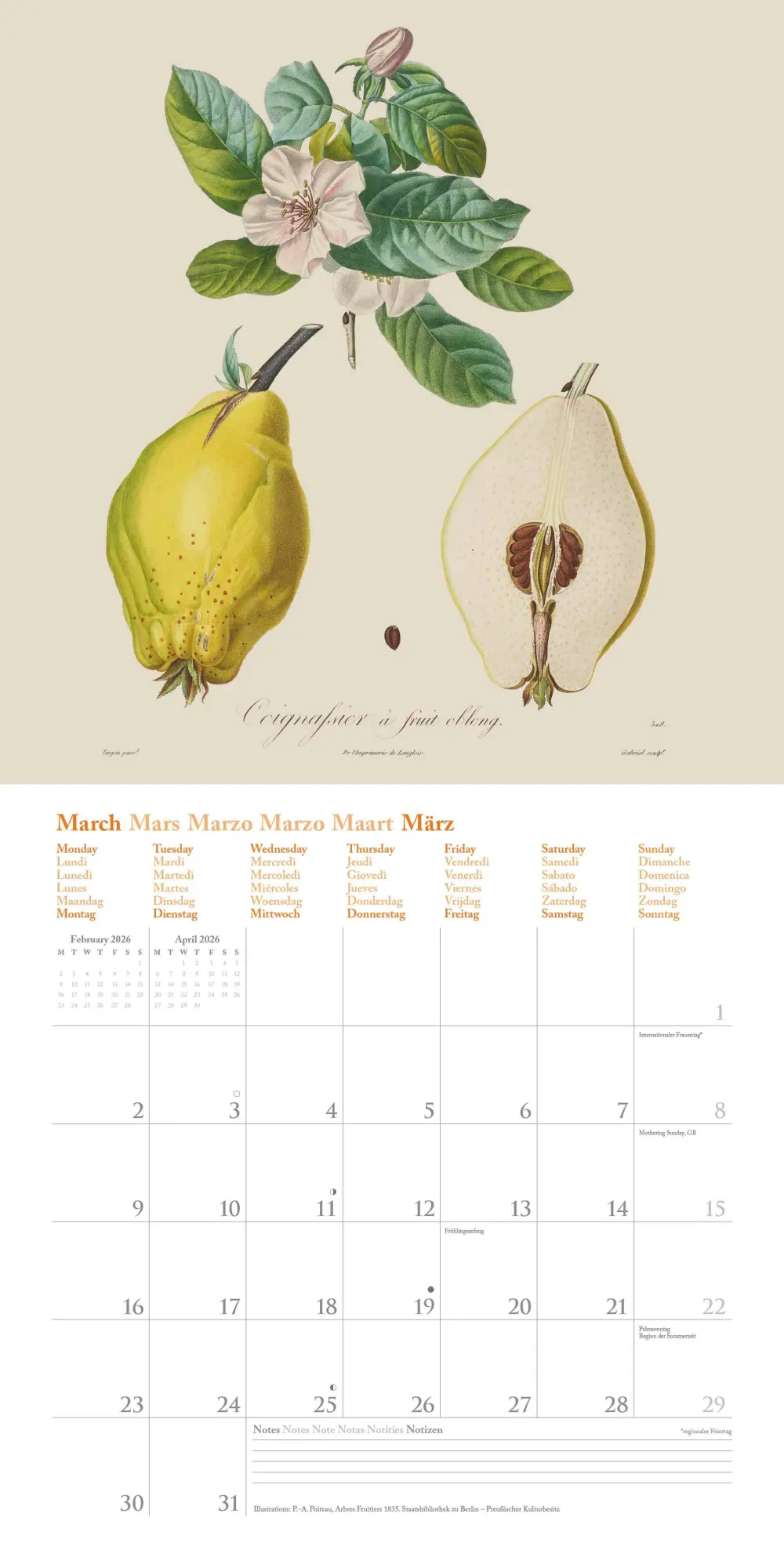 Bild: 4069095006188 | Fruits 2026 - Broschürenkalender - mit historischen Abbildungen...
