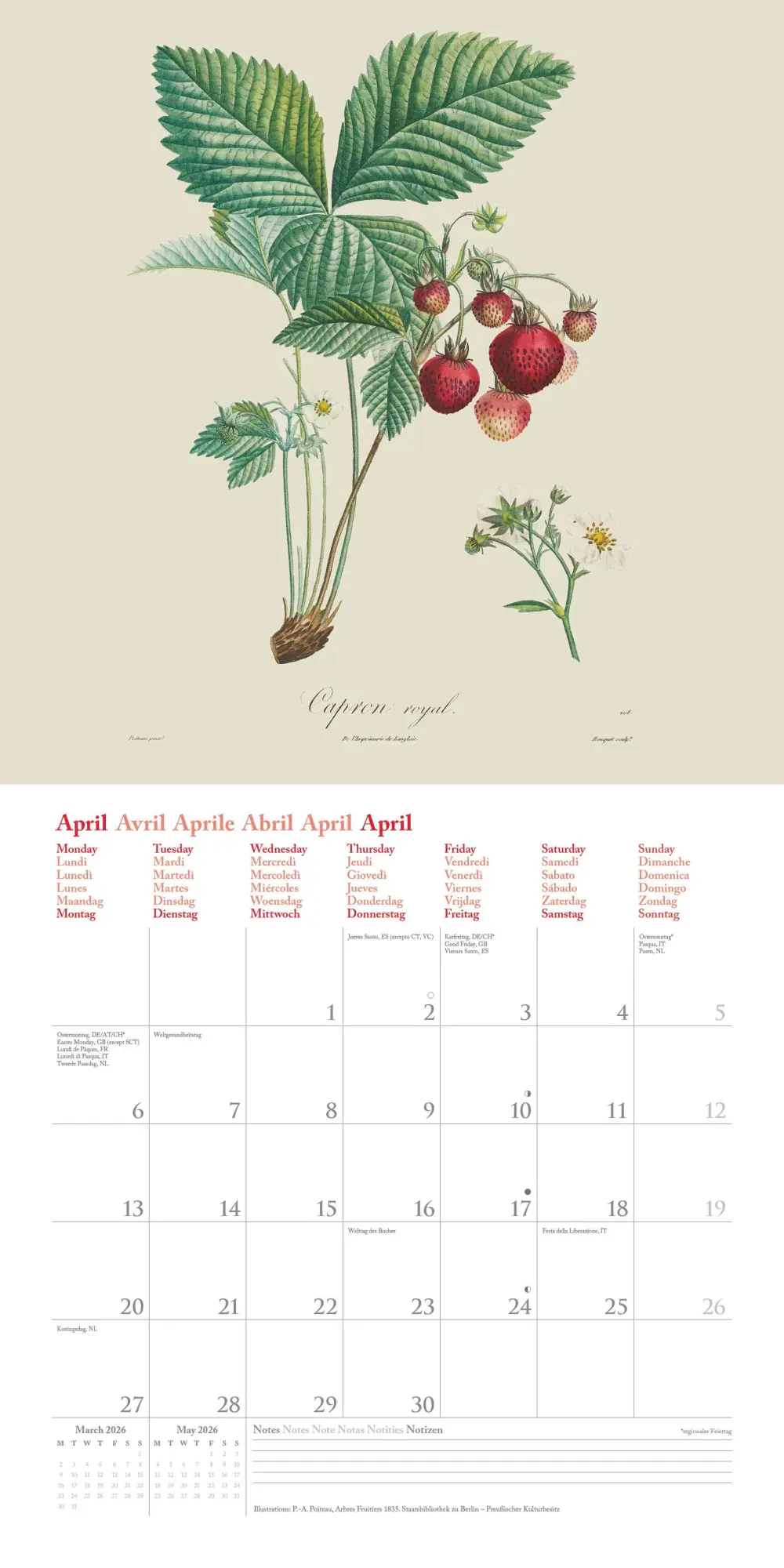 Bild: 4069095006188 | Fruits 2026 - Broschürenkalender - mit historischen Abbildungen...