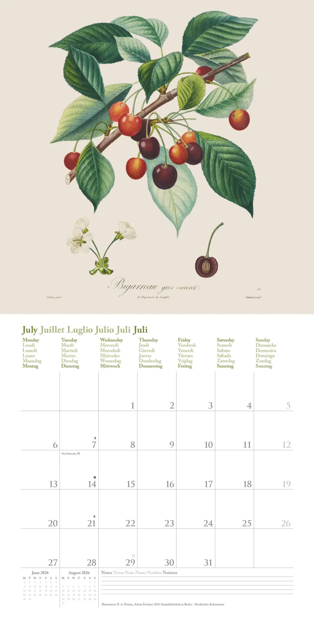 Bild: 4069095006188 | Fruits 2026 - Broschürenkalender - mit historischen Abbildungen...