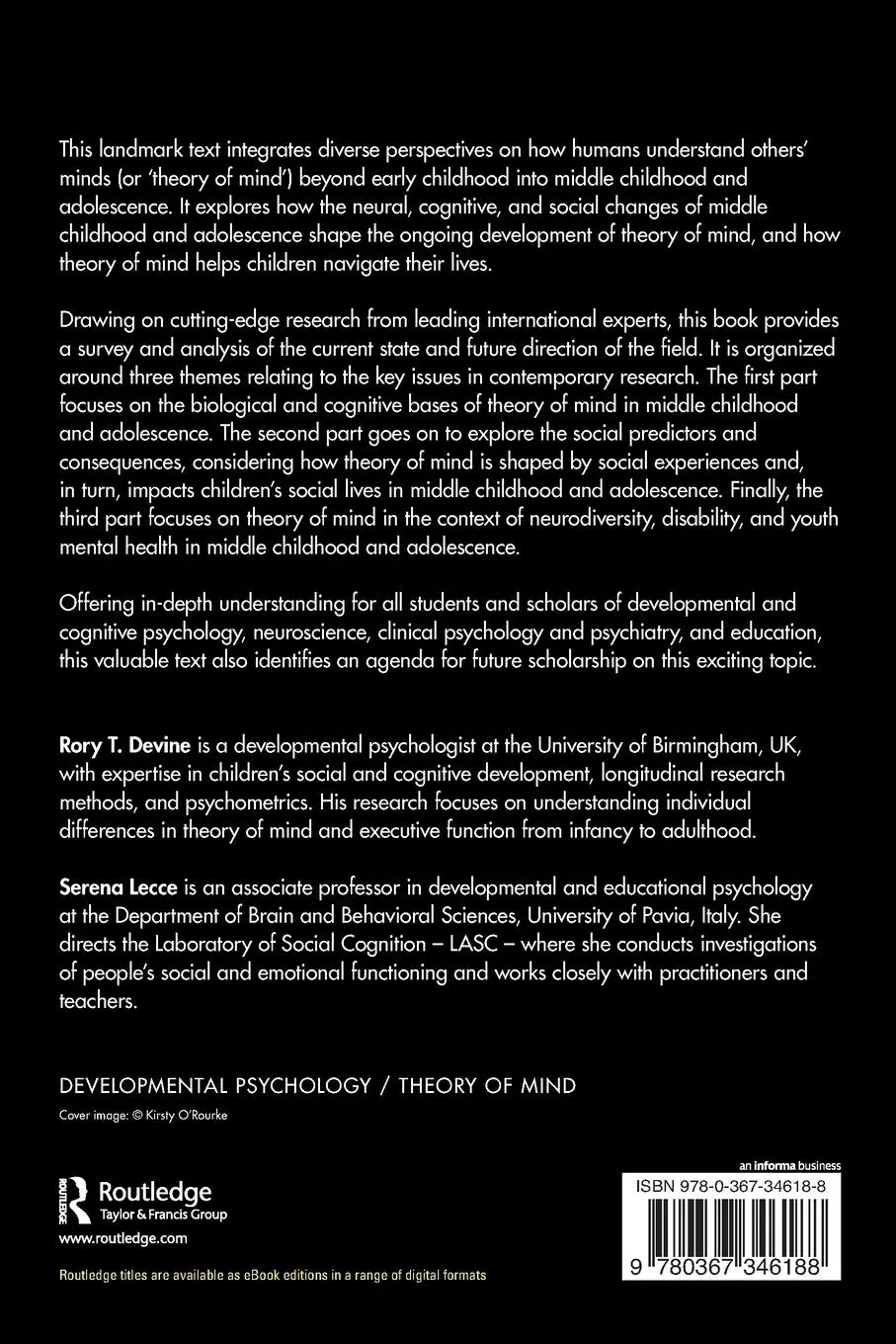 Rückseite: 9780367346188 | Theory of Mind in Middle Childhood and Adolescence | Devine (u. a.)