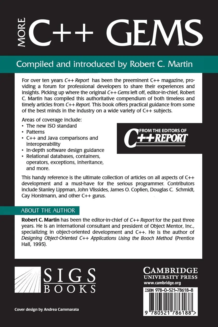 Rückseite: 9780521786188 | More C++ Gems | Robert C. Martin | Taschenbuch | Englisch | 2016