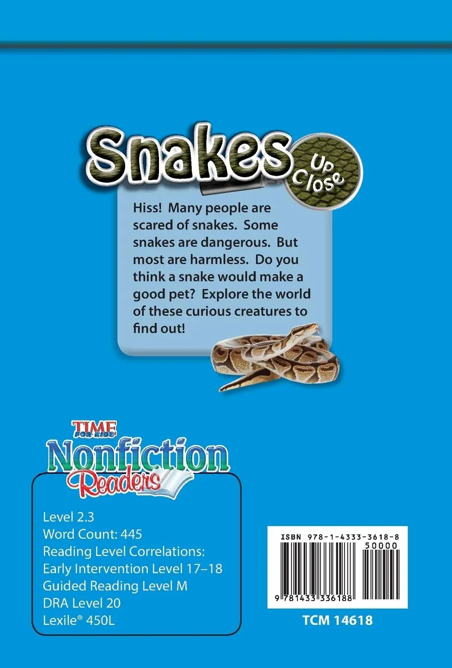 Rückseite: 9781433336188 | Snakes Up Close | Christopher Blazeman | Taschenbuch | Englisch | 2011