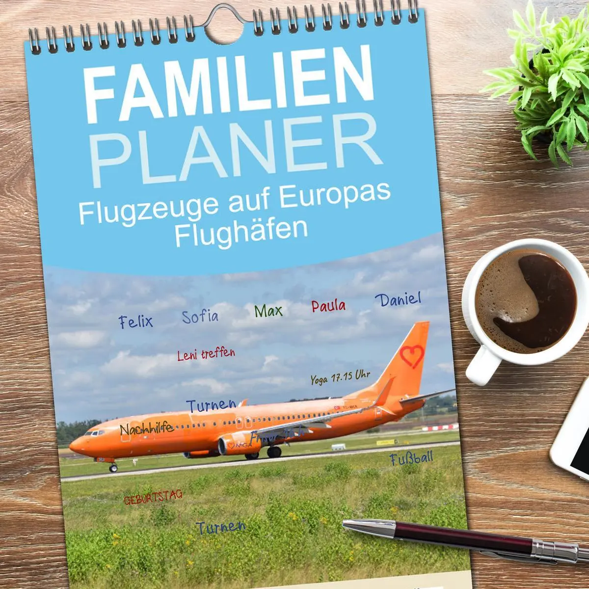 Bild: 9783516606188 | Familienplaner 2026 - Flugzeuge auf Europas Flughäfen mit 5 Spalten...