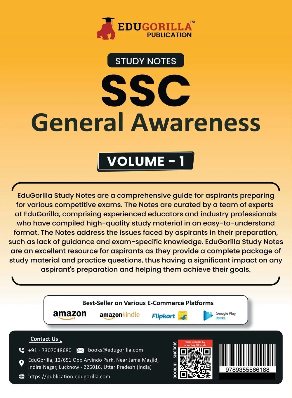 Rückseite: 9789355566188 | Study Notes for SSC General Awareness (Vol 1) - Topicwise Notes for...