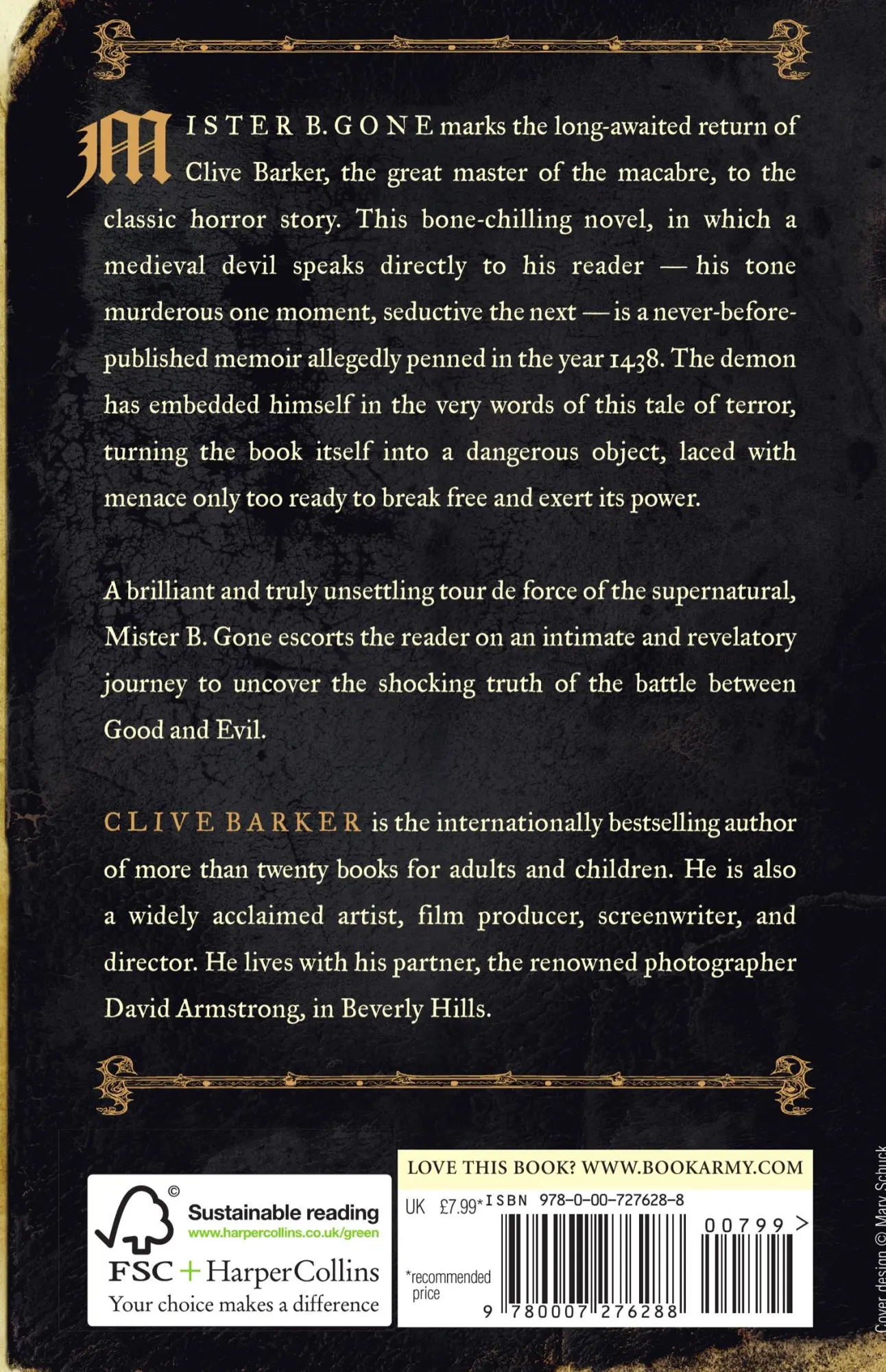 Rückseite: 9780007276288 | Mister B. Gone | Clive Barker | Taschenbuch | 248 S. | Englisch | 2008