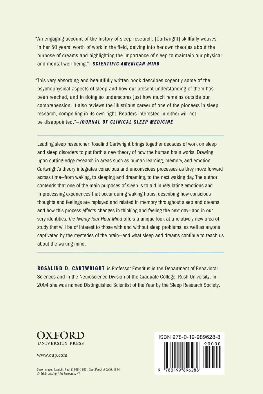 Rückseite: 9780199896288 | The Twenty-Four Hour Mind | Rosalind D. Cartwright | Taschenbuch