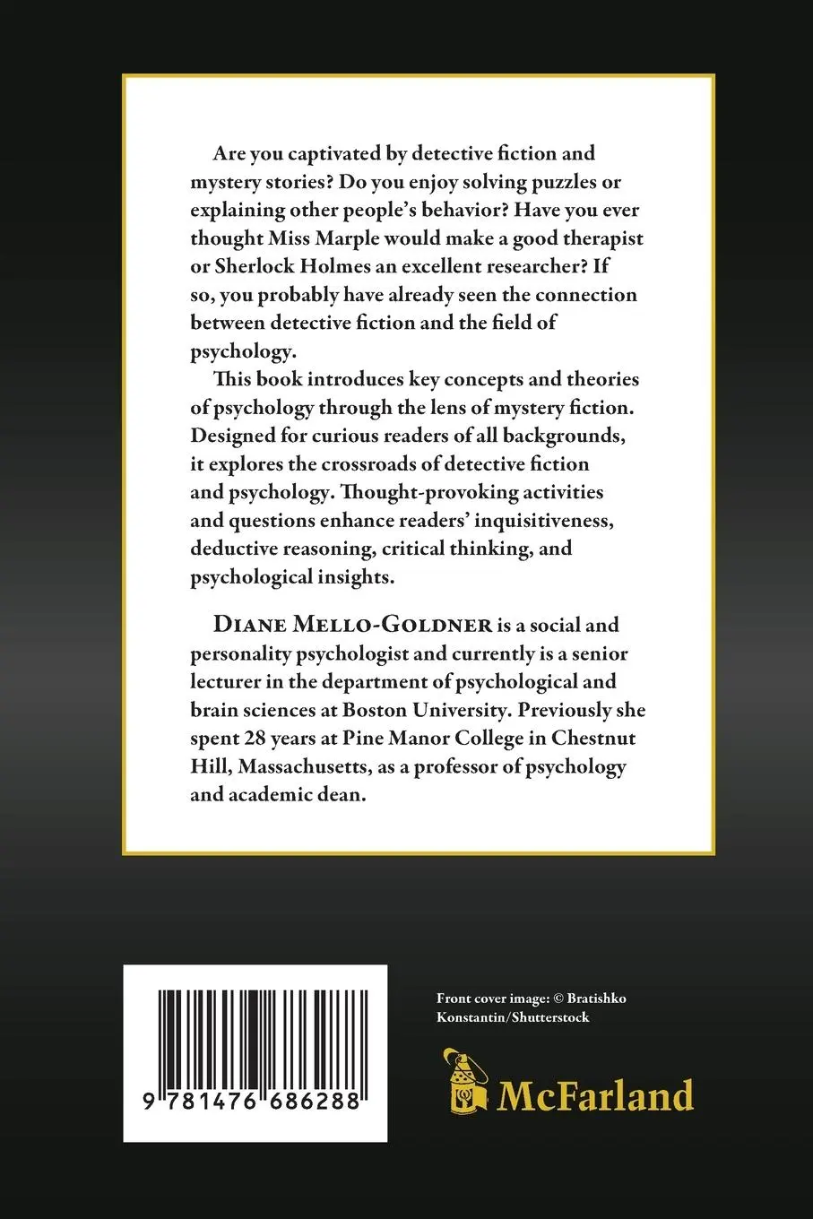 Rückseite: 9781476686288 | A Detective's History of Psychology | Diane Mello-Goldner | Buch