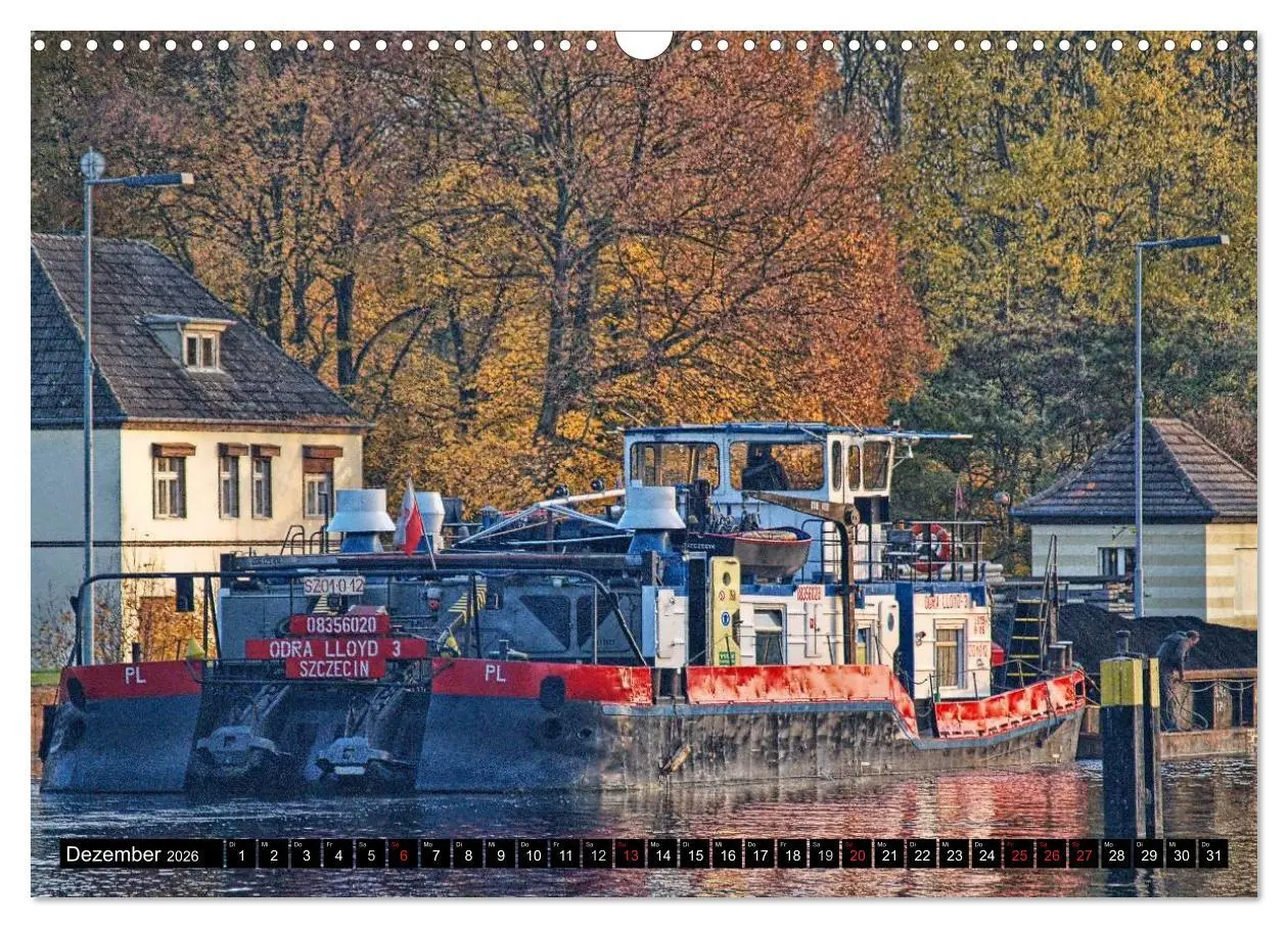 Bild: 9783516146288 | Binnenschiffe (Wandkalender 2026 DIN A3 quer), CALVENDO Monatskalender