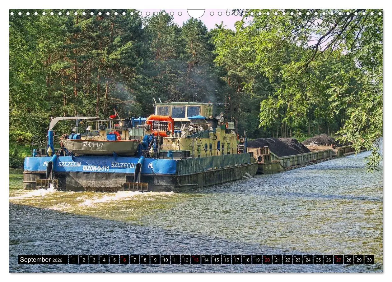 Bild: 9783516146288 | Binnenschiffe (Wandkalender 2026 DIN A3 quer), CALVENDO Monatskalender