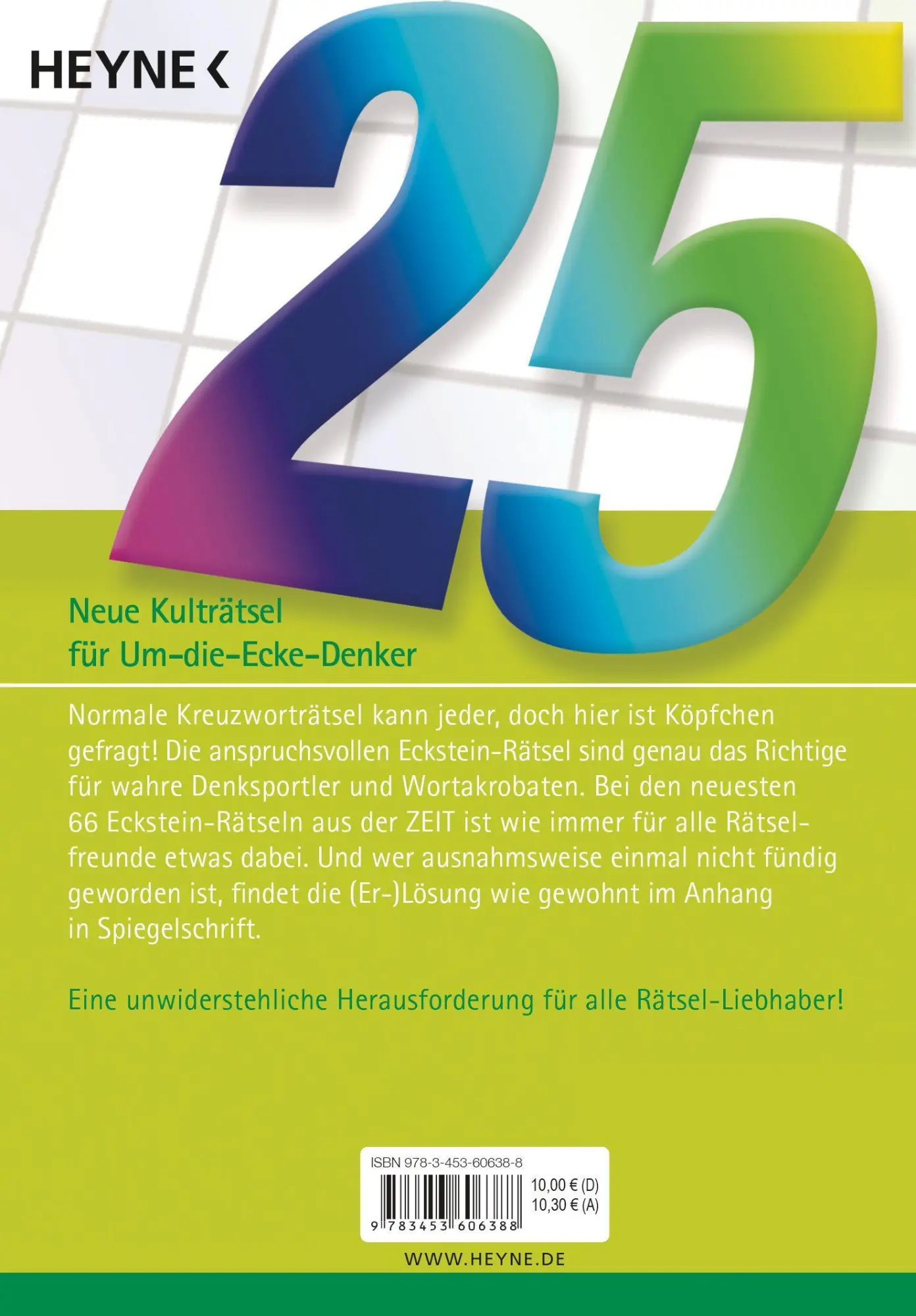 Bild: 9783453606388 | Um die Ecke gedacht 25 | 66 Kreuzworträtsel aus der ZEIT | Eckstein