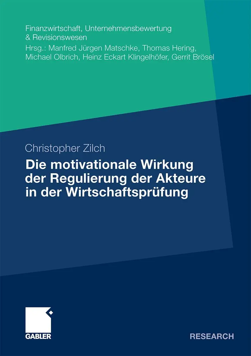 Cover: 9783834926388 | Die motivationale Wirkung der Regulierung der Akteure in der...