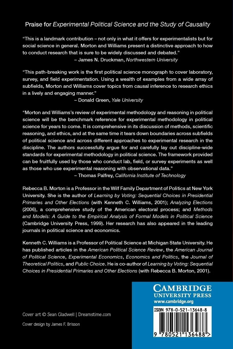 Rückseite: 9780521136488 | Experimental Political Science and the Study of Causality | Buch