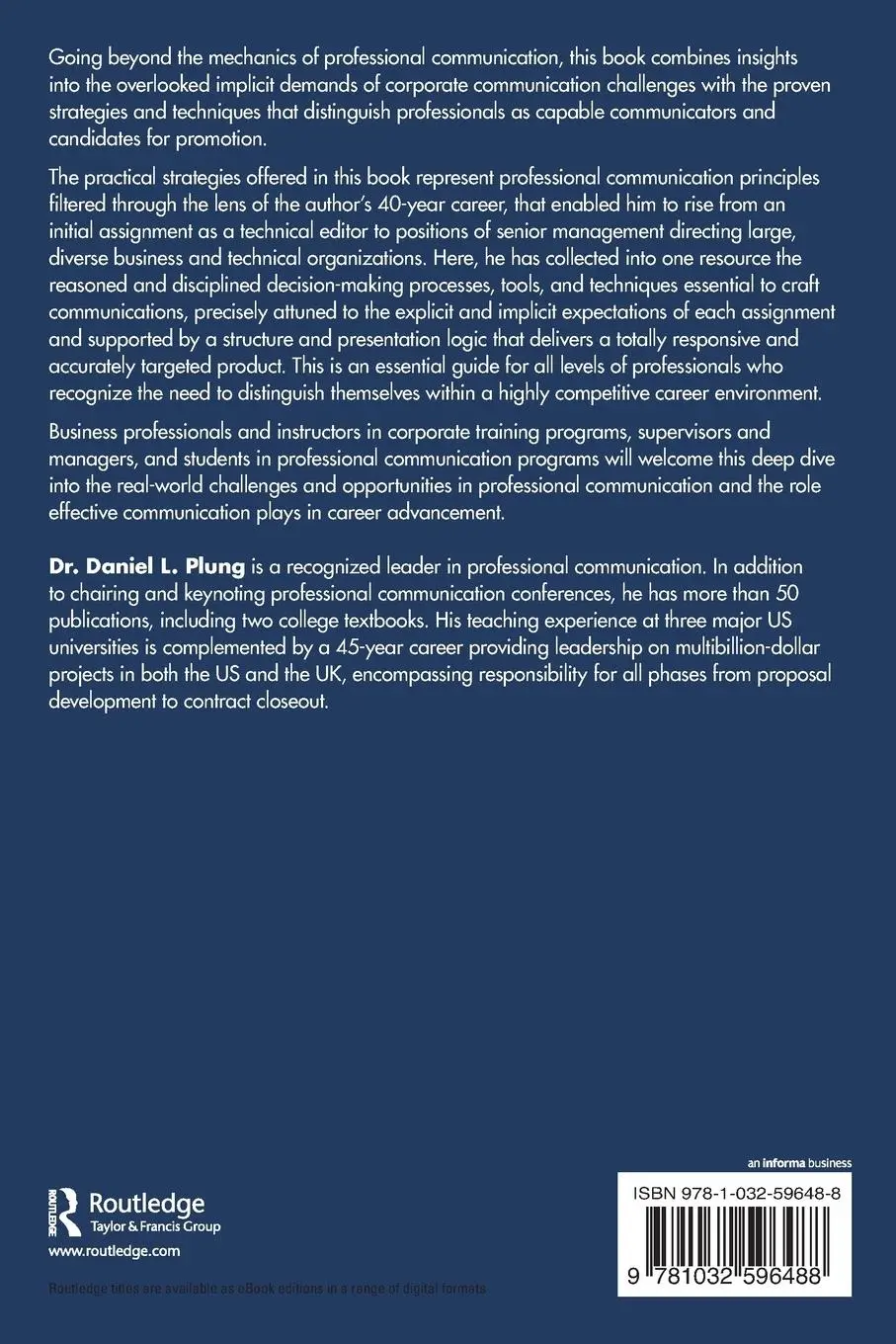 Rückseite: 9781032596488 | The Art of Professional Communication | Daniel Plung | Taschenbuch