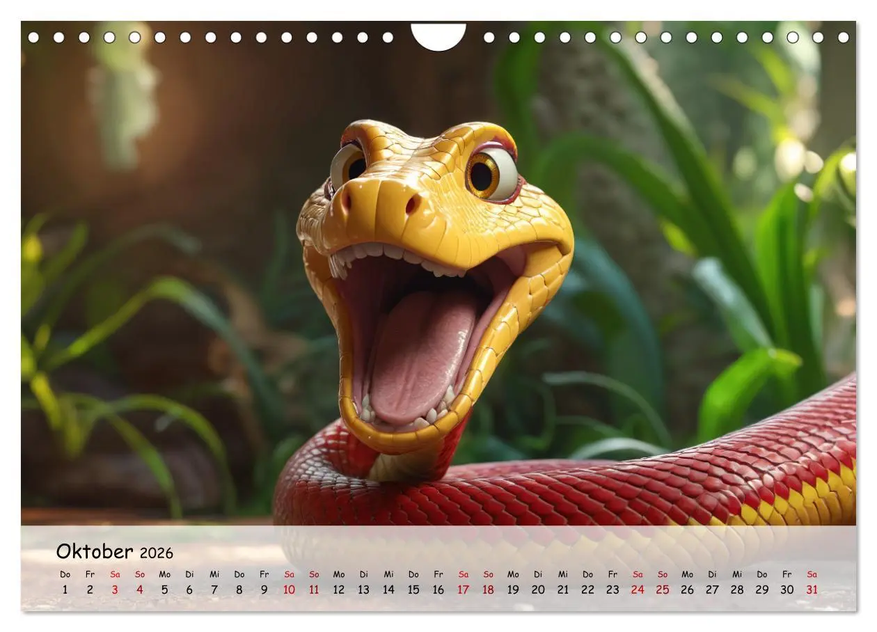 Bild: 9783457346488 | Lachende Tiere (Wandkalender 2026 DIN A4 quer), CALVENDO...