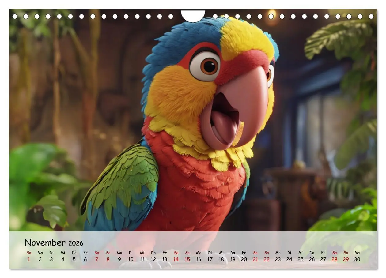 Bild: 9783457346488 | Lachende Tiere (Wandkalender 2026 DIN A4 quer), CALVENDO...