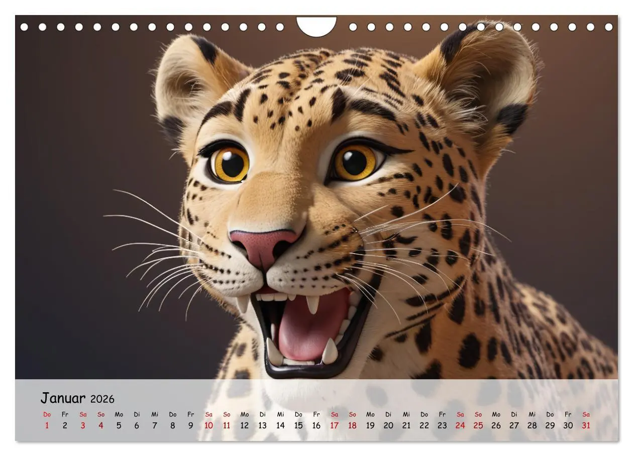 Bild: 9783457346488 | Lachende Tiere (Wandkalender 2026 DIN A4 quer), CALVENDO...
