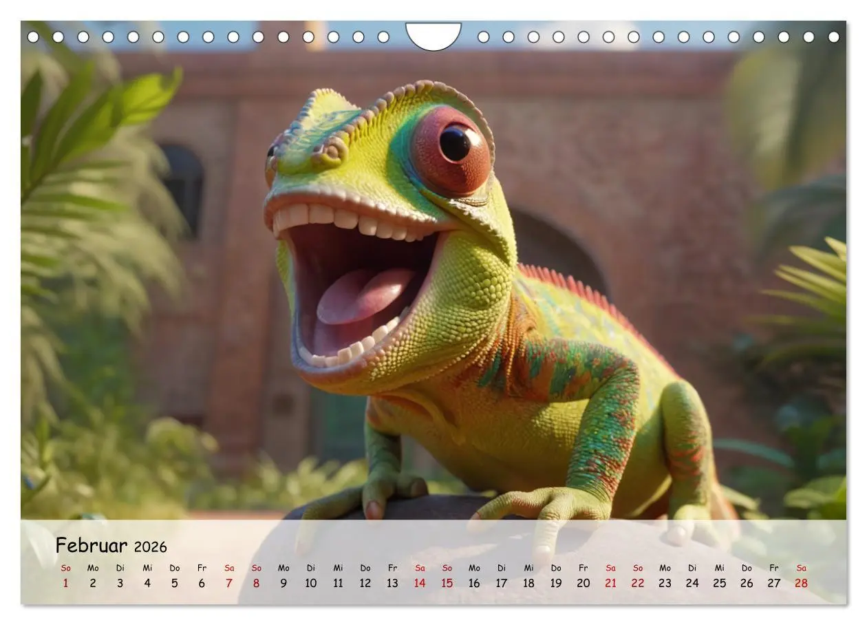 Bild: 9783457346488 | Lachende Tiere (Wandkalender 2026 DIN A4 quer), CALVENDO...