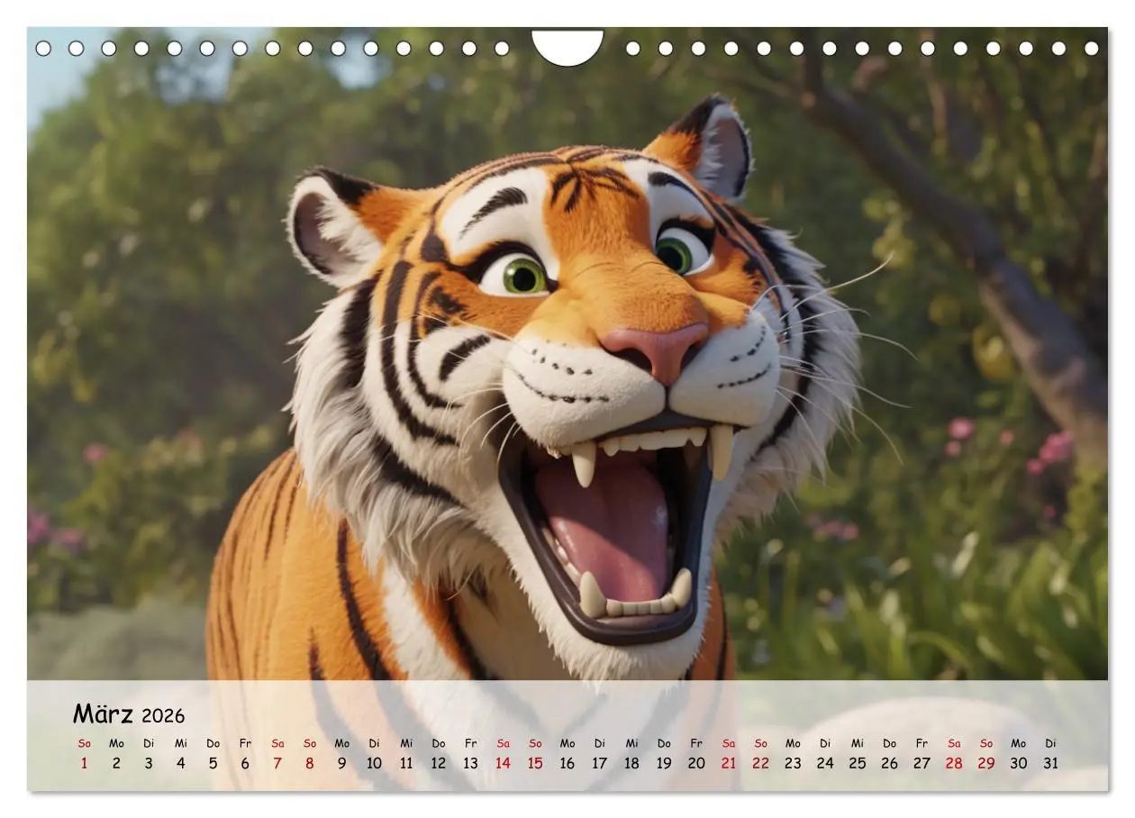Bild: 9783457346488 | Lachende Tiere (Wandkalender 2026 DIN A4 quer), CALVENDO...