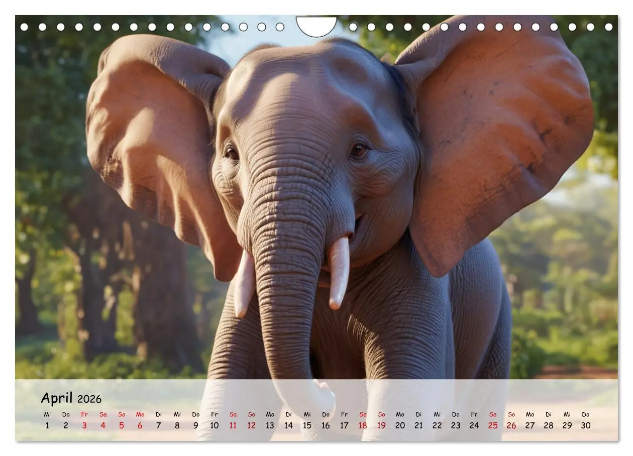 Bild: 9783457346488 | Lachende Tiere (Wandkalender 2026 DIN A4 quer), CALVENDO...