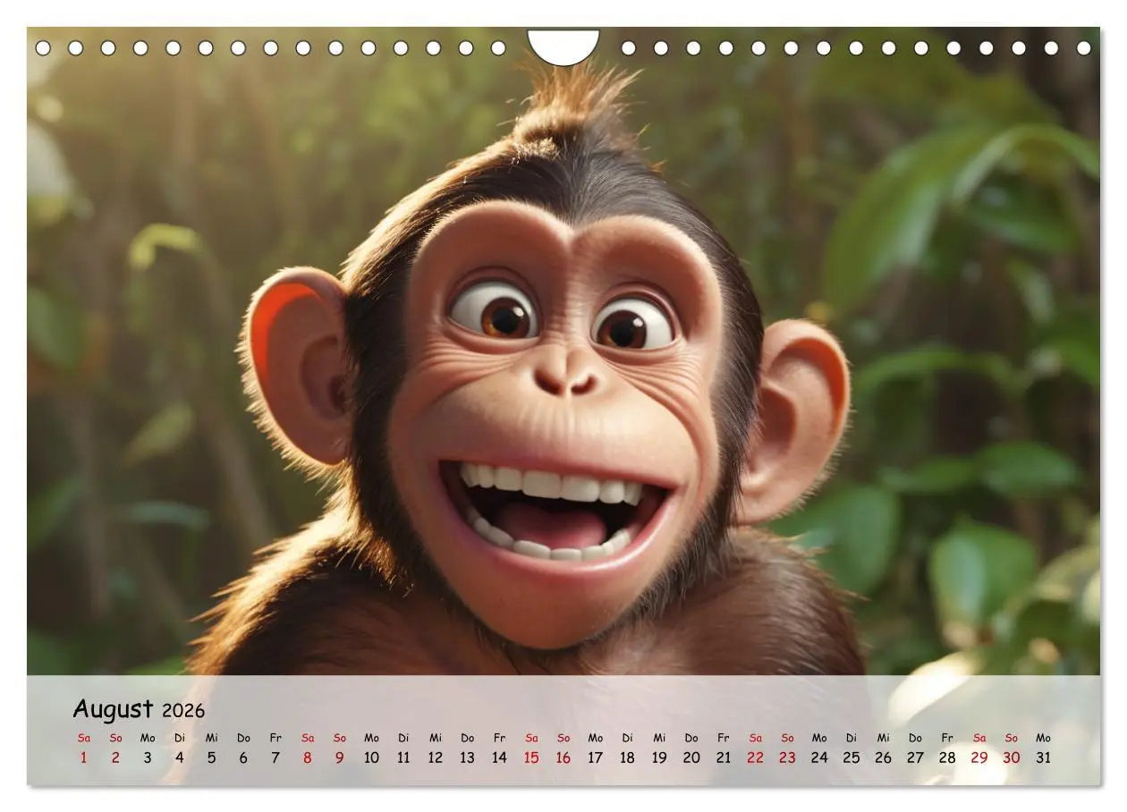 Bild: 9783457346488 | Lachende Tiere (Wandkalender 2026 DIN A4 quer), CALVENDO...
